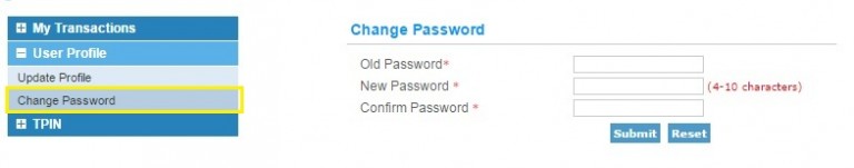 change password on us travel docs