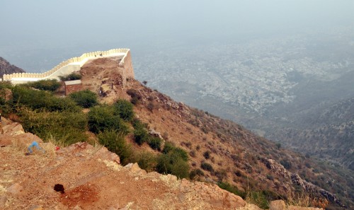 The fort wall of taragarh Ajmer